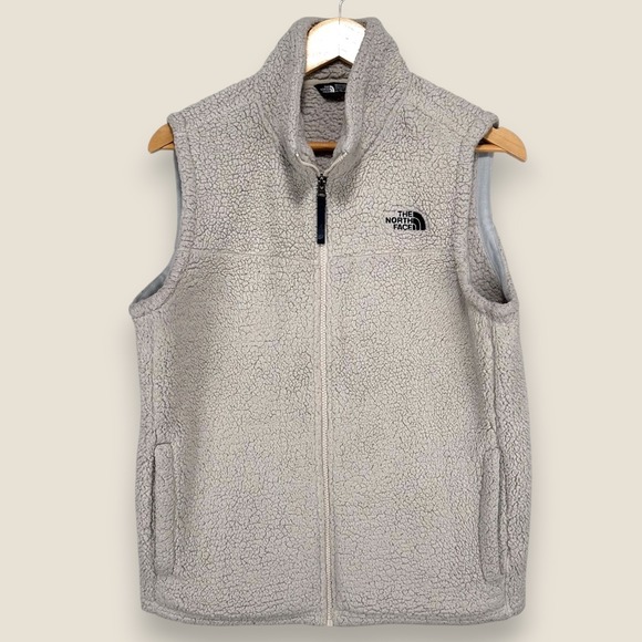 The North Face Other - The North Face Deep Pile Fleece Vest Youth XL (18/20) Beige Full Zip Jacket